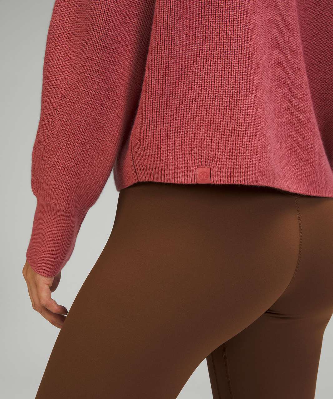 Lululemon Merino Wool-Blend Ribbed Turtleneck Sweater - Brier Rose