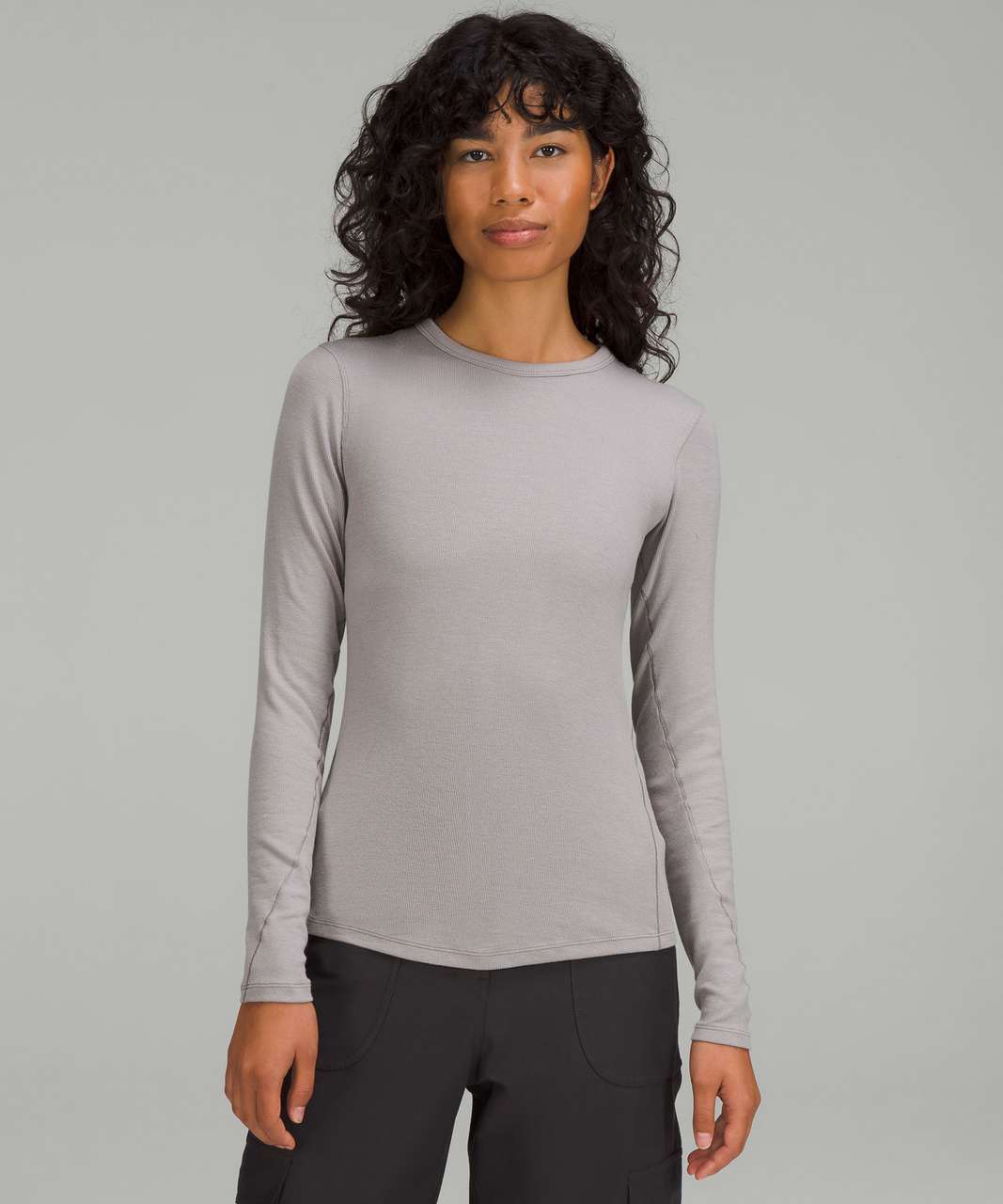 Lululemon Ebb to Street Long Sleeve Shirt - Gull Grey - lulu fanatics