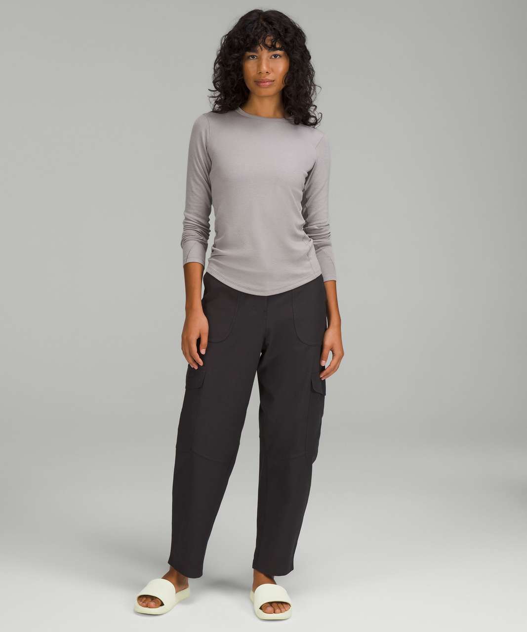 Lululemon Hold Tight Long Sleeve Shirt - Gull Grey - lulu fanatics