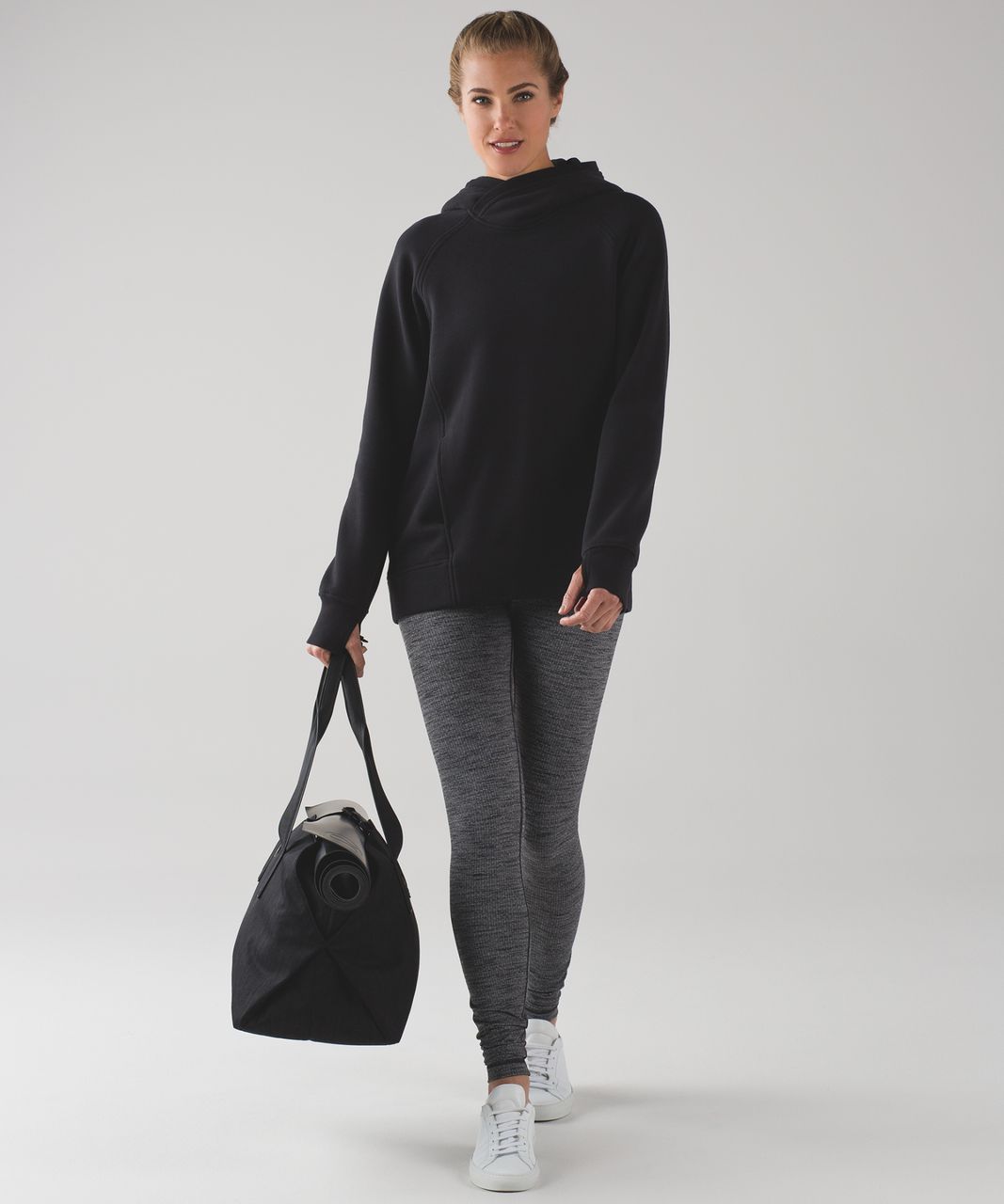 Lululemon Wunder Under High-Rise Tight *28 - Luon Variegated Knit Black  Heathered Black - lulu fanatics