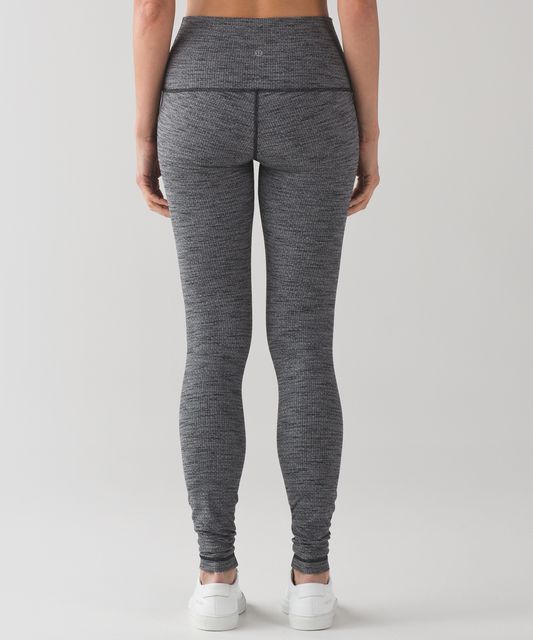 Lululemon Wunder Under Pant (Roll Down) - Heathered Black - lulu fanatics