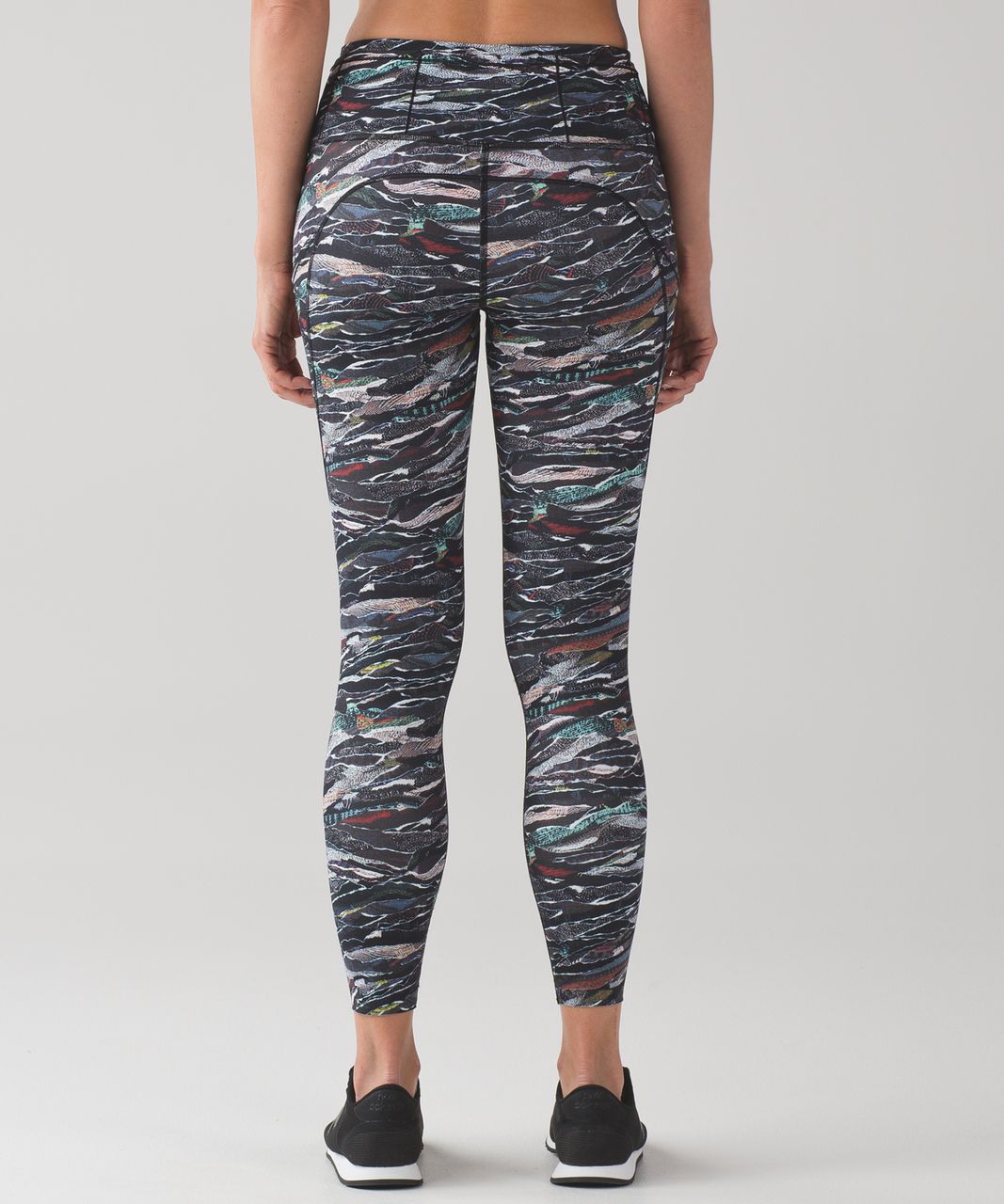 Lululemon Fast And Free 7/8 Tight - Mini Sweatr Multi Black