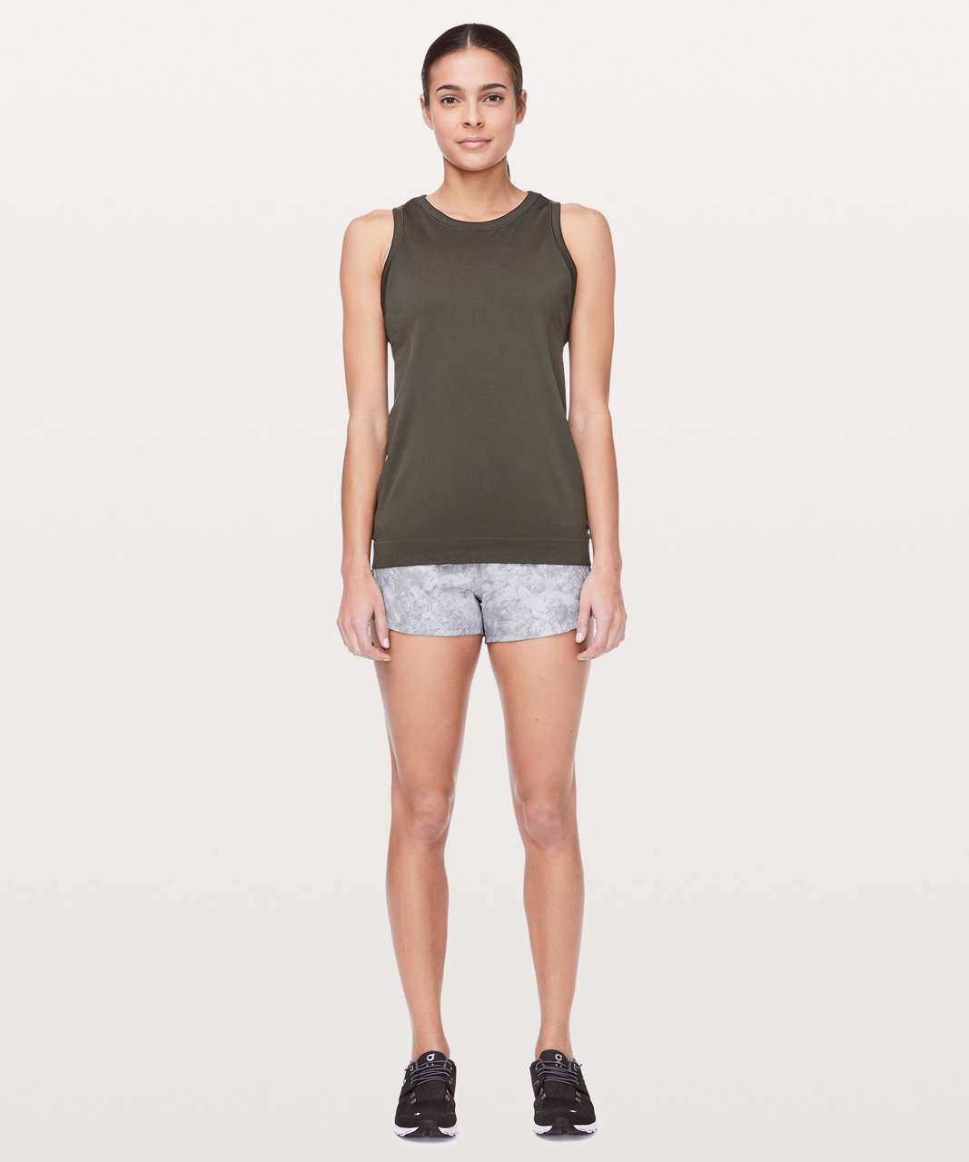 Lululemon Speed Up Low-Rise Lined Short 2.5" - Washed Marble Alpine White Silverscreen / Silverscreen