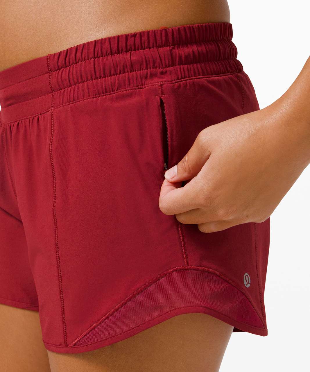 Lululemon Hotty Hot Low-Rise Lined Short 4" - Prep Red
