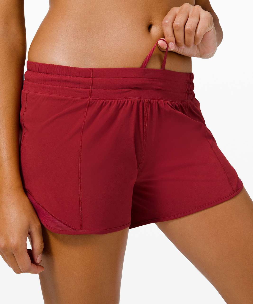 Lululemon Hotty Hot Low Rise Short 4 - Carnation Red - lulu fanatics