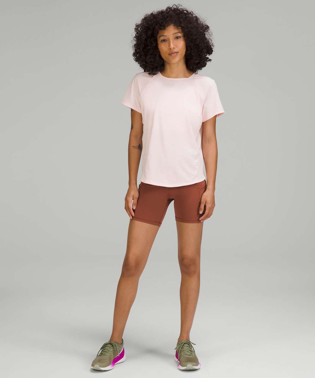 Lululemon Lightweight Stretch Run Short Sleeve Shirt - Strawberry Milkshake