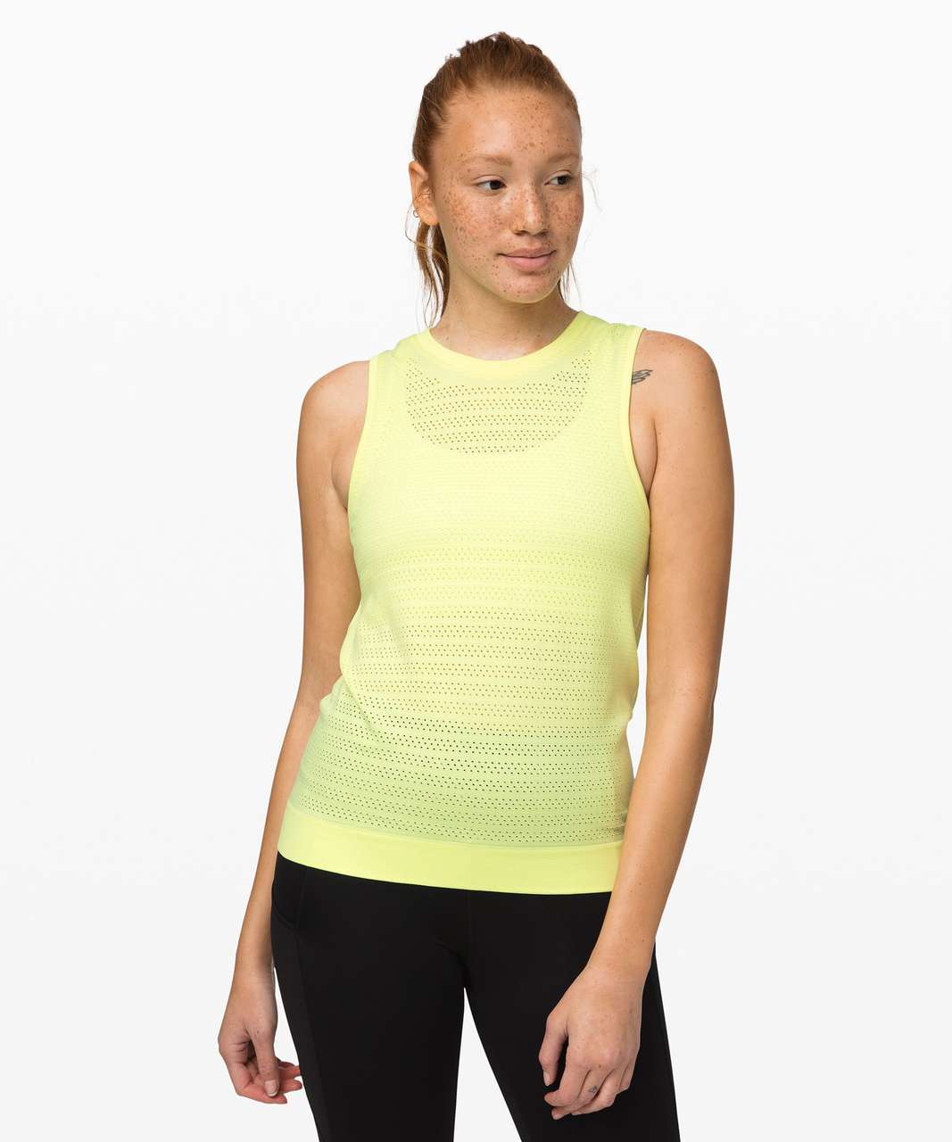 Lululemon Breeze By Muscle Tank Top - Florid Flash / Florid Flash