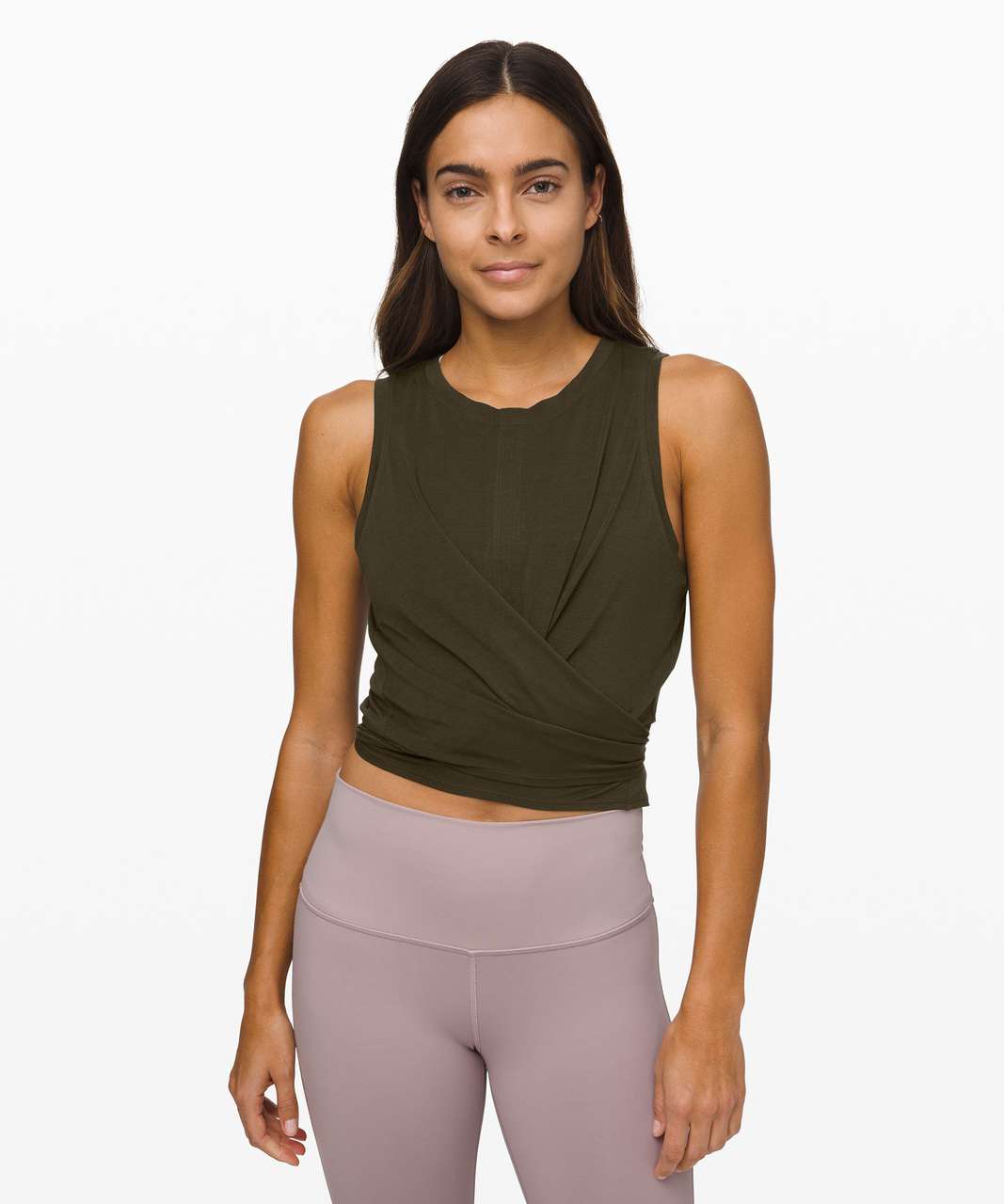 Lululemon Time to Restore Tank - Dark Olive