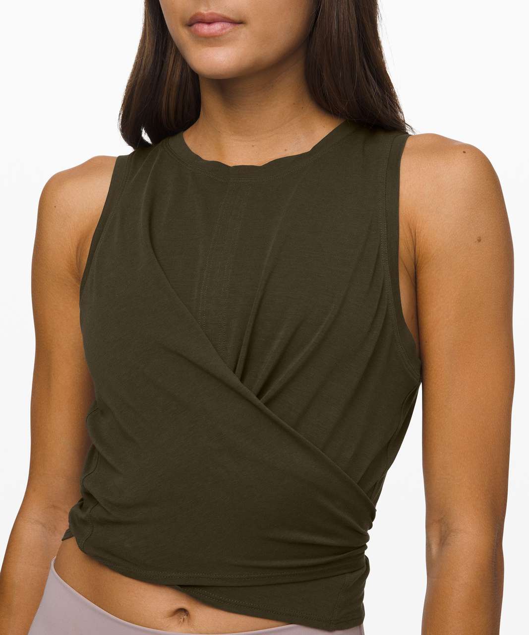 Lululemon Time to Restore Tank - Dark Olive