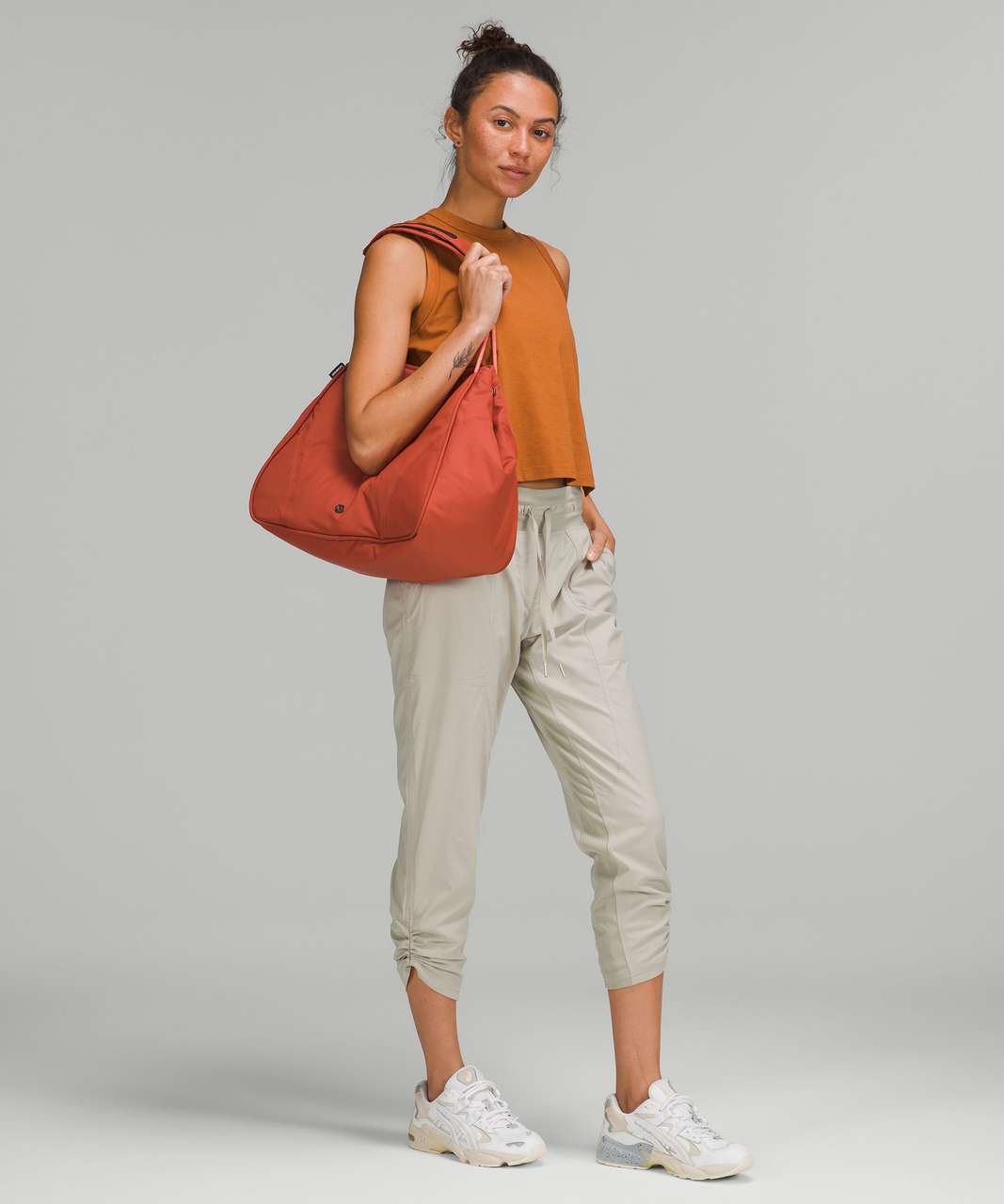 Lululemon Be All In Small Tote Bag Red and White