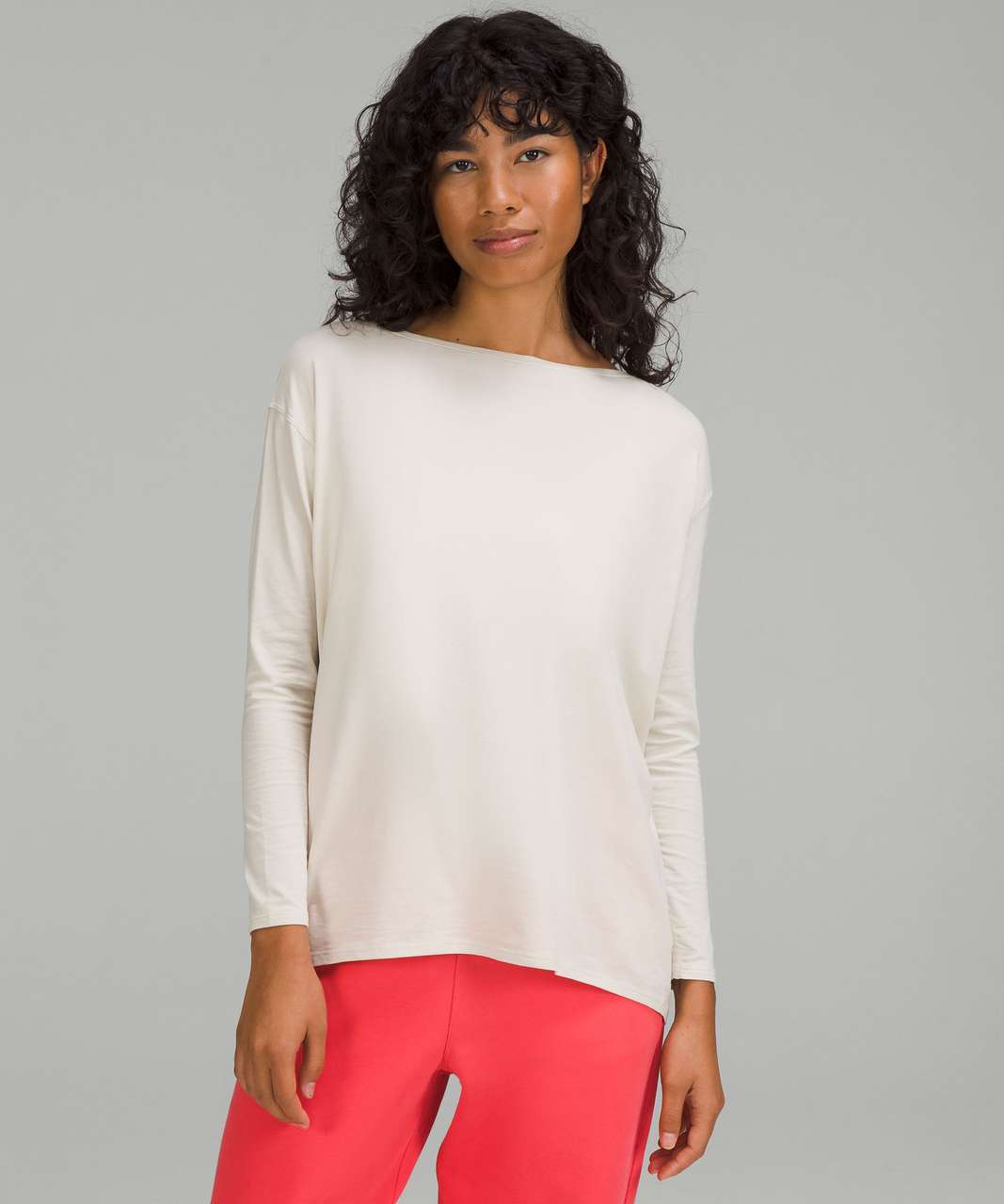 NEW Women Lululemon Back in Action Long Sleeve Heathered Spiced