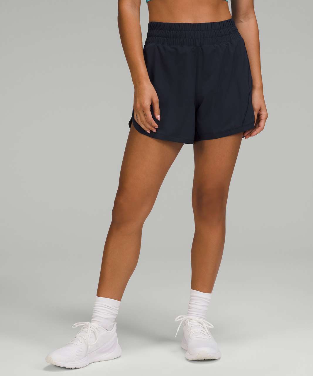 Lululemon Track That High-Rise Lined Short 5" - True Navy