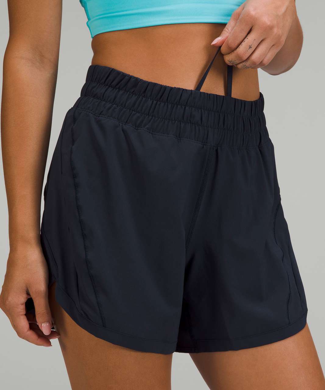 Lululemon Track That High-Rise Lined Short 5" - True Navy