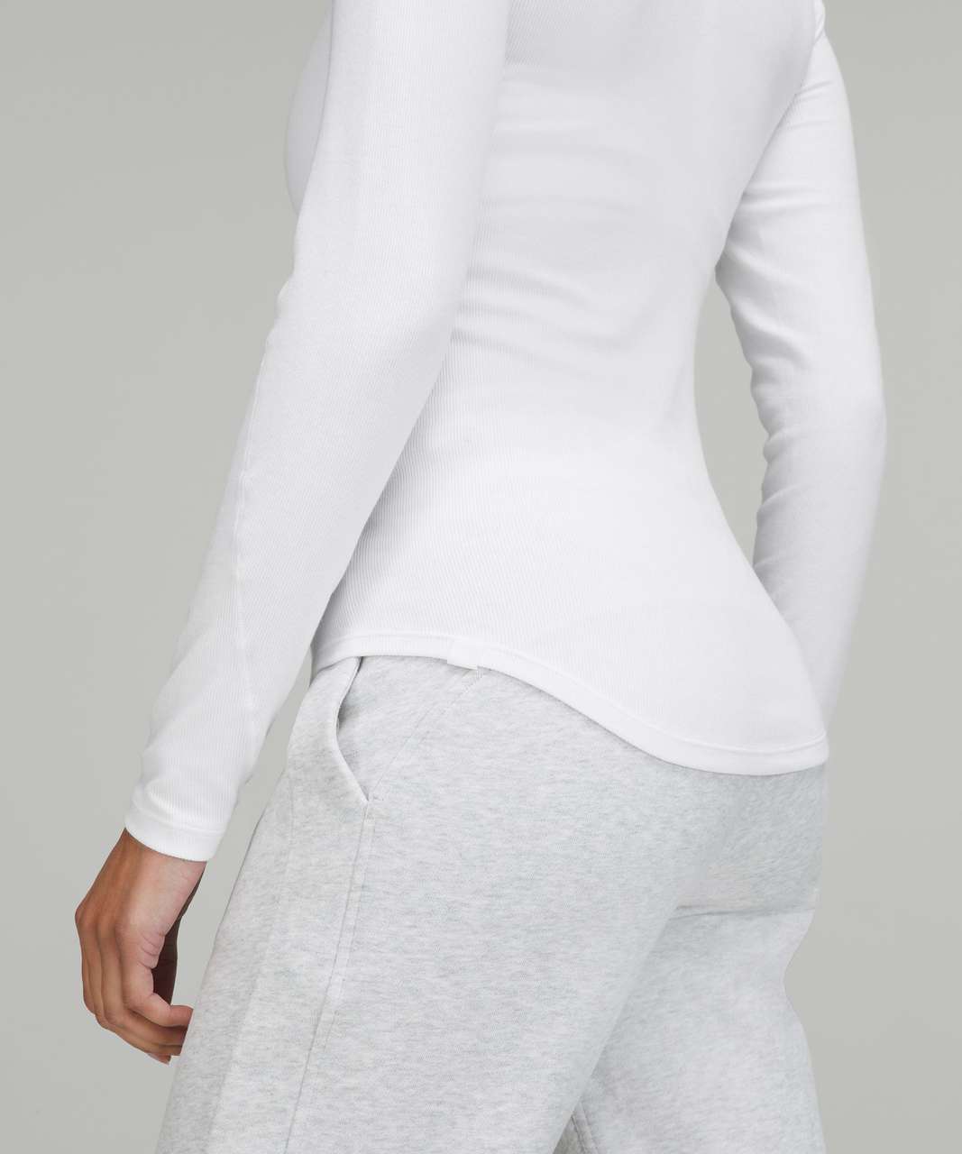 Lululemon Hold Tight Long Sleeve Shirt - White - lulu fanatics