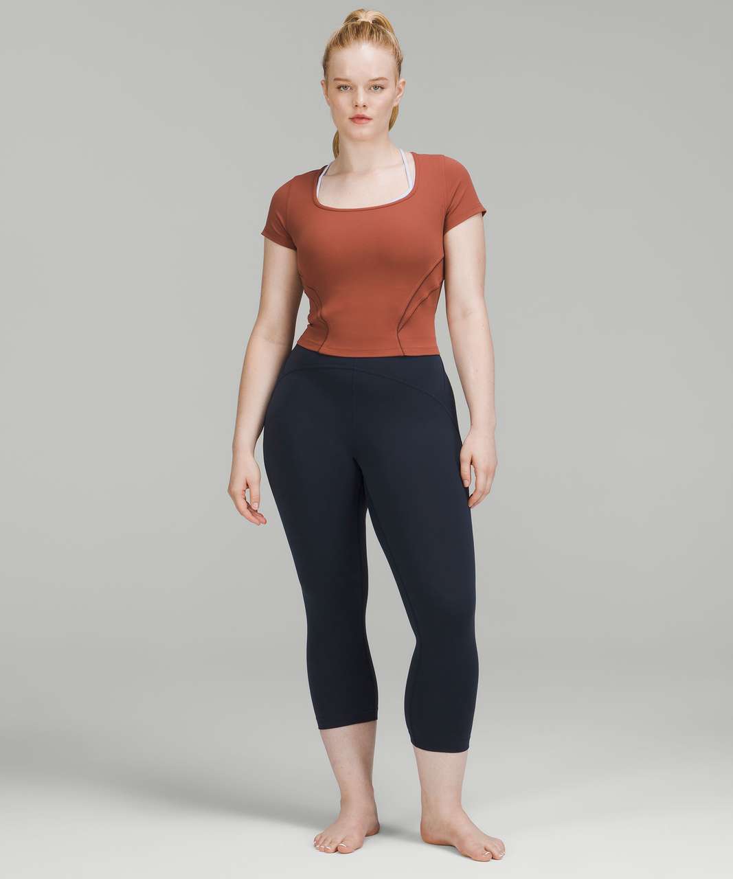 Lululemon Instill High-rise Crop 21 In True Navy