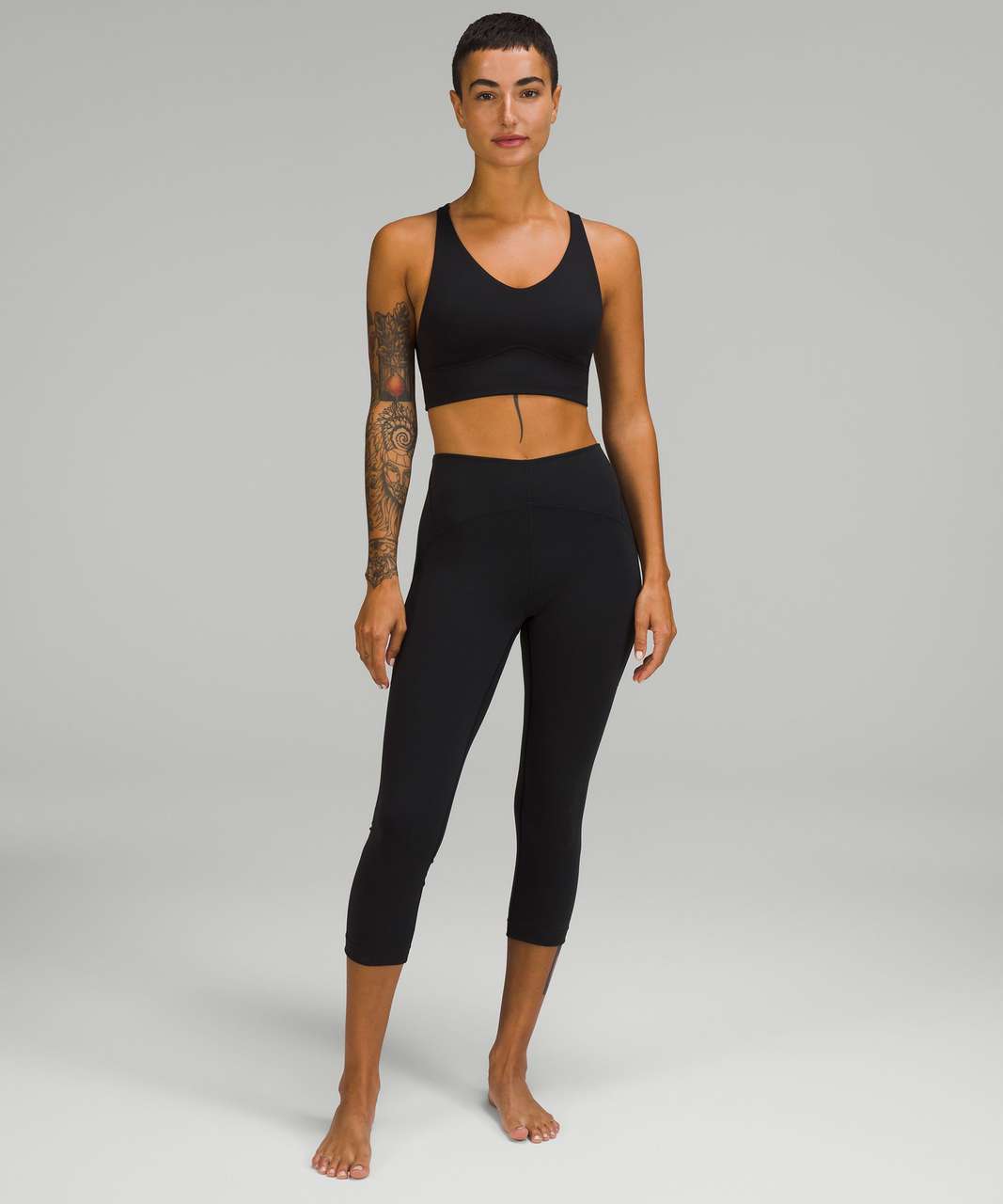 Lululemon Run On Crop (21) - Black - lulu fanatics