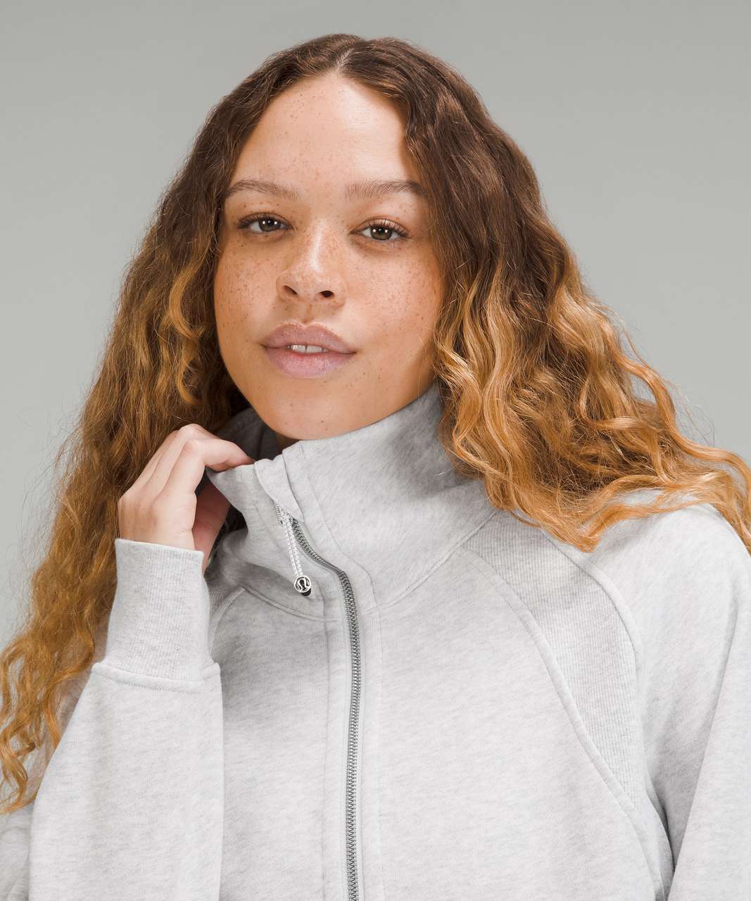 Lululemon Scuba Oversized Funnel Neck Half Zip - Heathered Core Ultra Light Grey