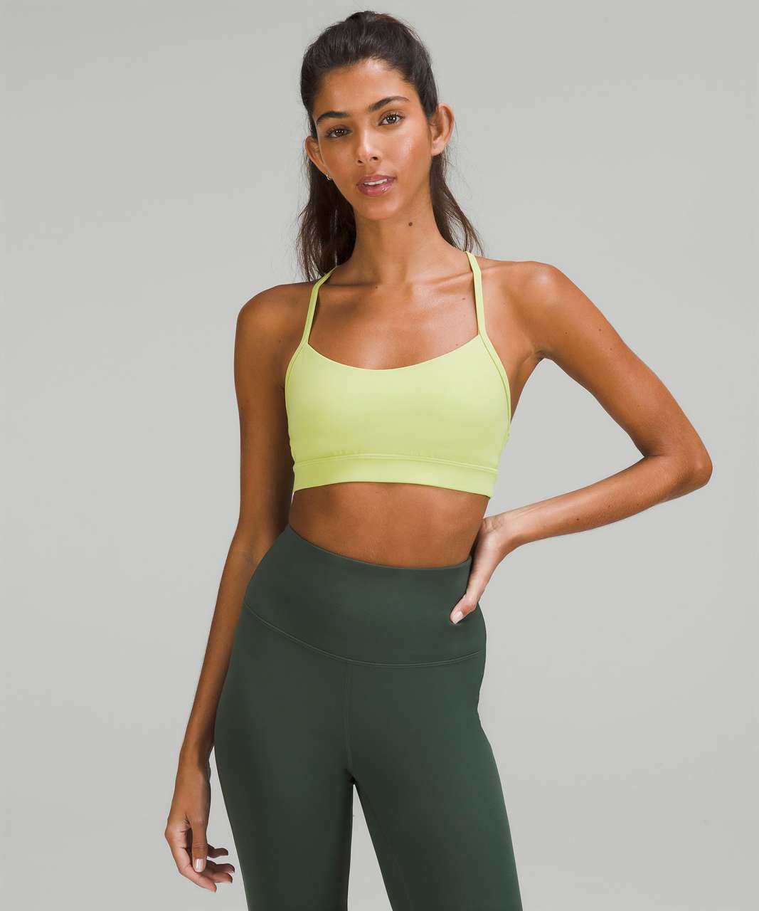 Lululemon Flow Y Nulu Bra *Light Support, A–C Cups - Spray Leaf Fireside  Red Multi - lulu fanatics