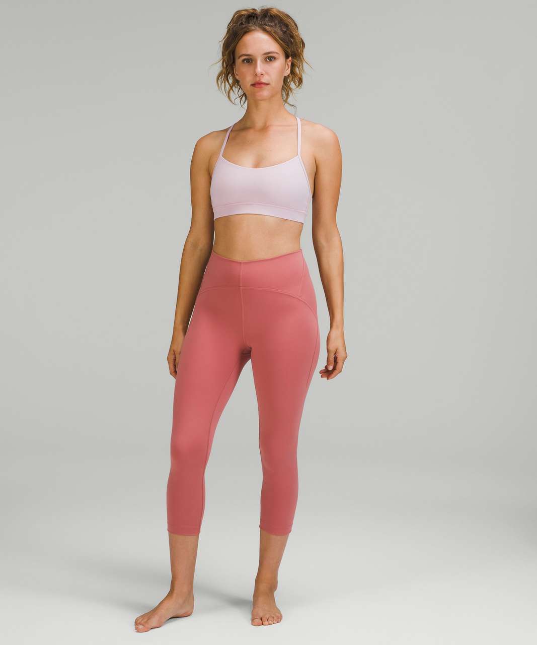 Lululemon Ruched Nulu Longline Yoga Bra *Light Support, B/C Cup - Pink  Peony - lulu fanatics