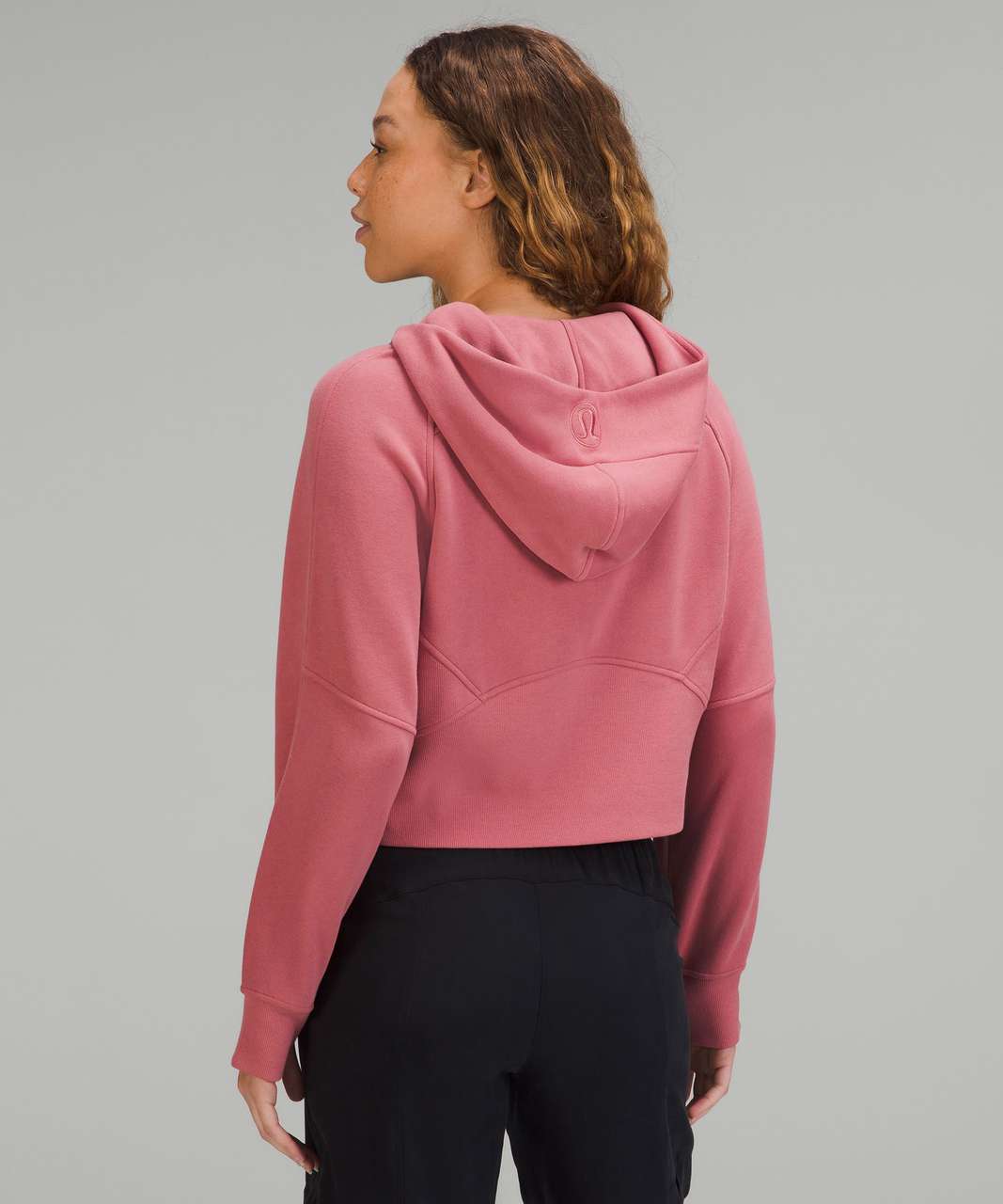 NEW Women Lululemon Scuba Oversized Full Zip Hoodie Brier Rose Size M/L