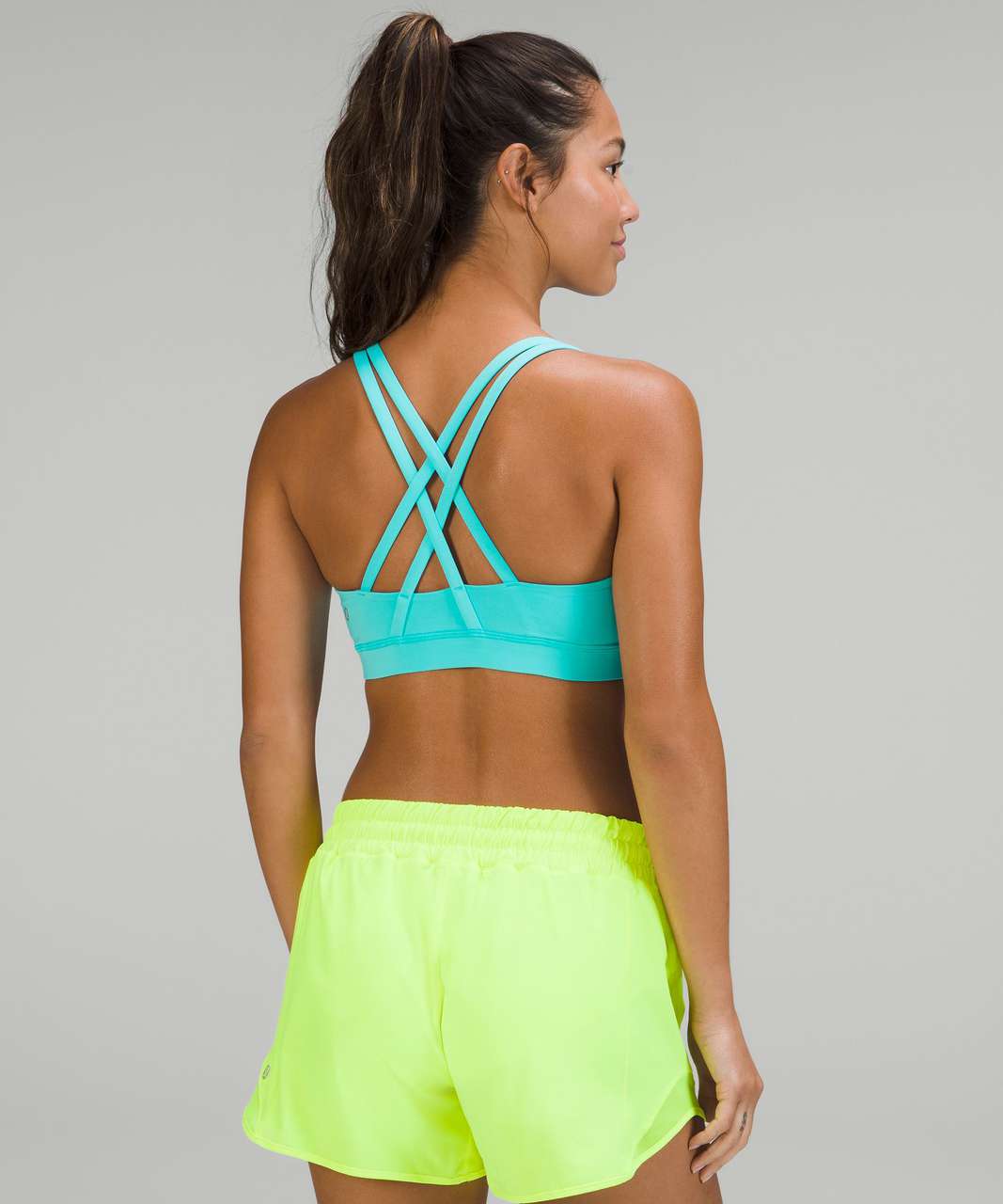 Lululemon ENERGY BRA 4 6 NWT Breezy Neon blue Glow Chill Sports