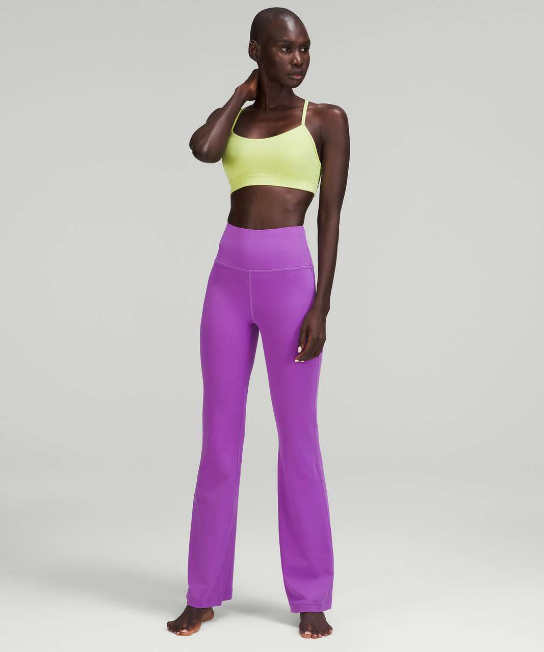 Lululemon Groove Super-High-Rise Flared Pant Nulu - Magenta Purple