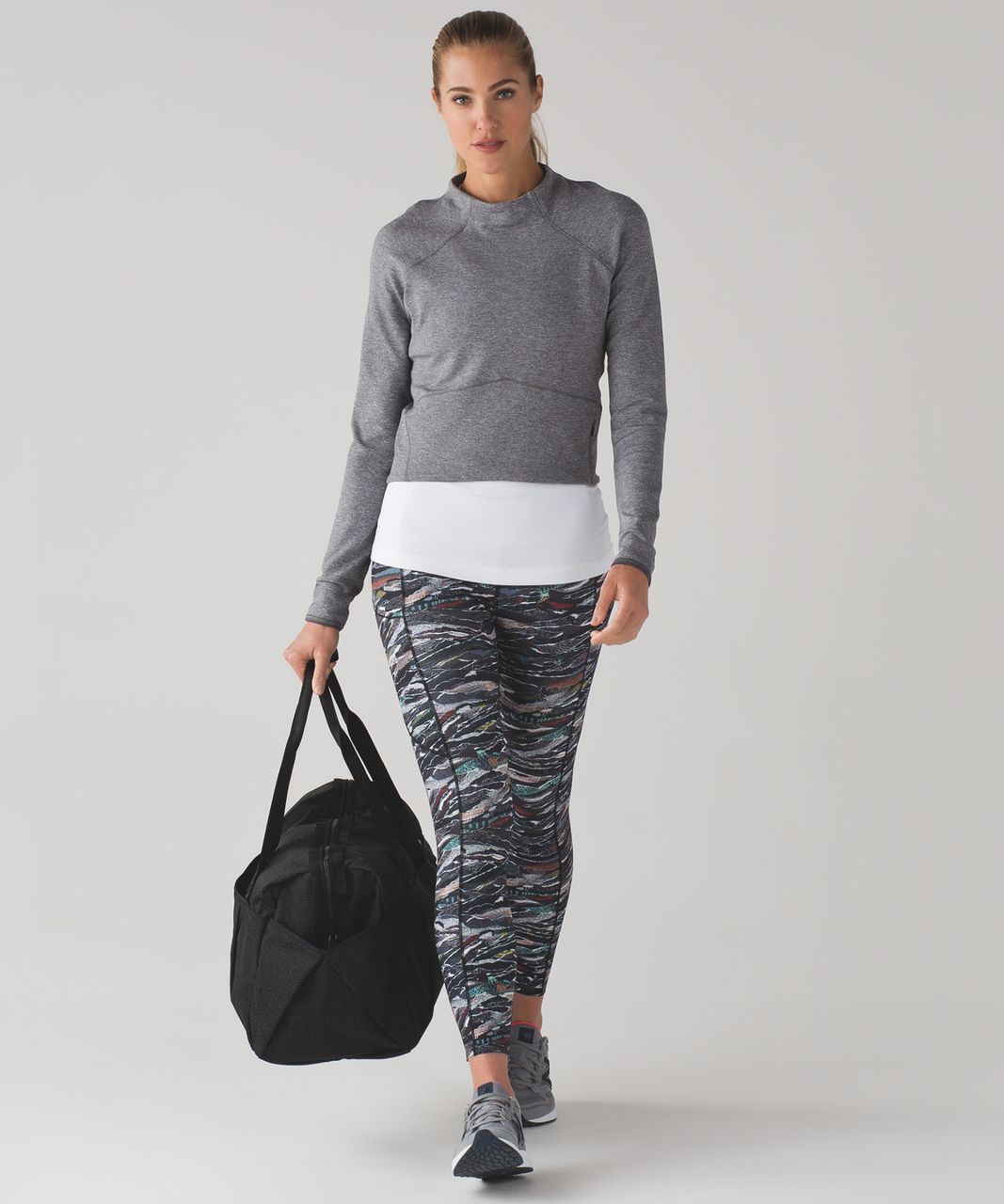 Lululemon Hill And Valley Mock Neck - Heathered Slate