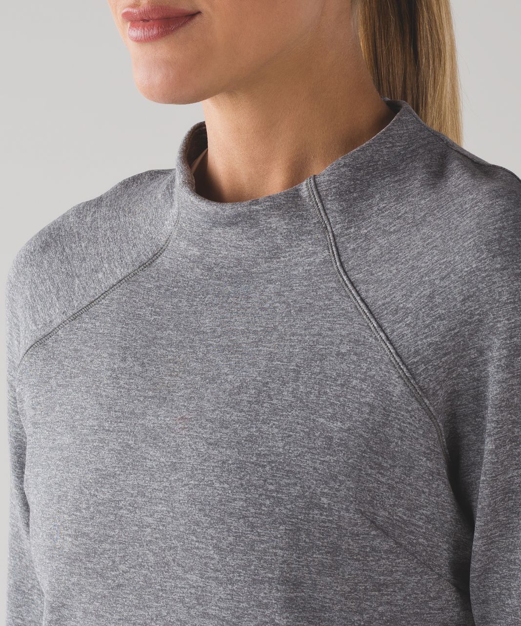 Lululemon Hill And Valley Mock Neck - Heathered Slate