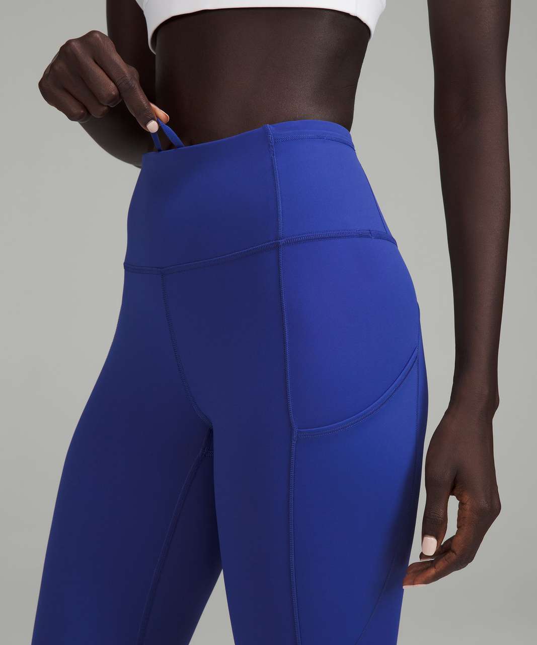 Brand New Lululemon Fast Free HR Crop 23” Nulux Size 12 Symphony Blue.