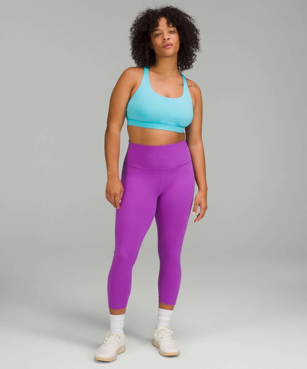 Lululemon wisteria purple 7/8 wunder under legging 6 - Athletic