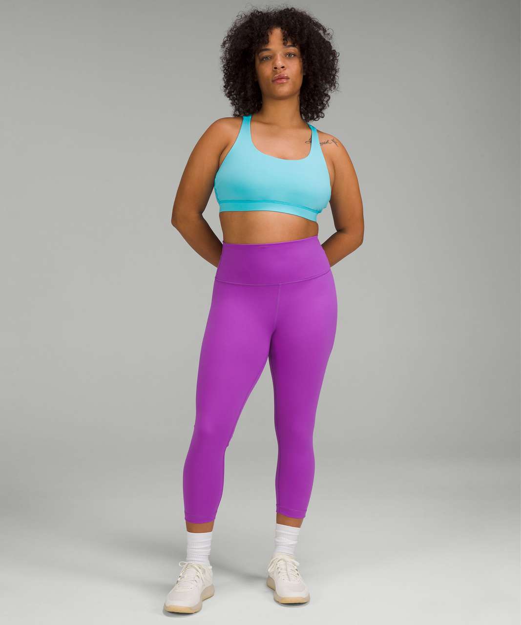 Lululemon Size 6 Women's Time to Sweat Crop 23 Lemon Vibe Run Train FREE  SHIP 