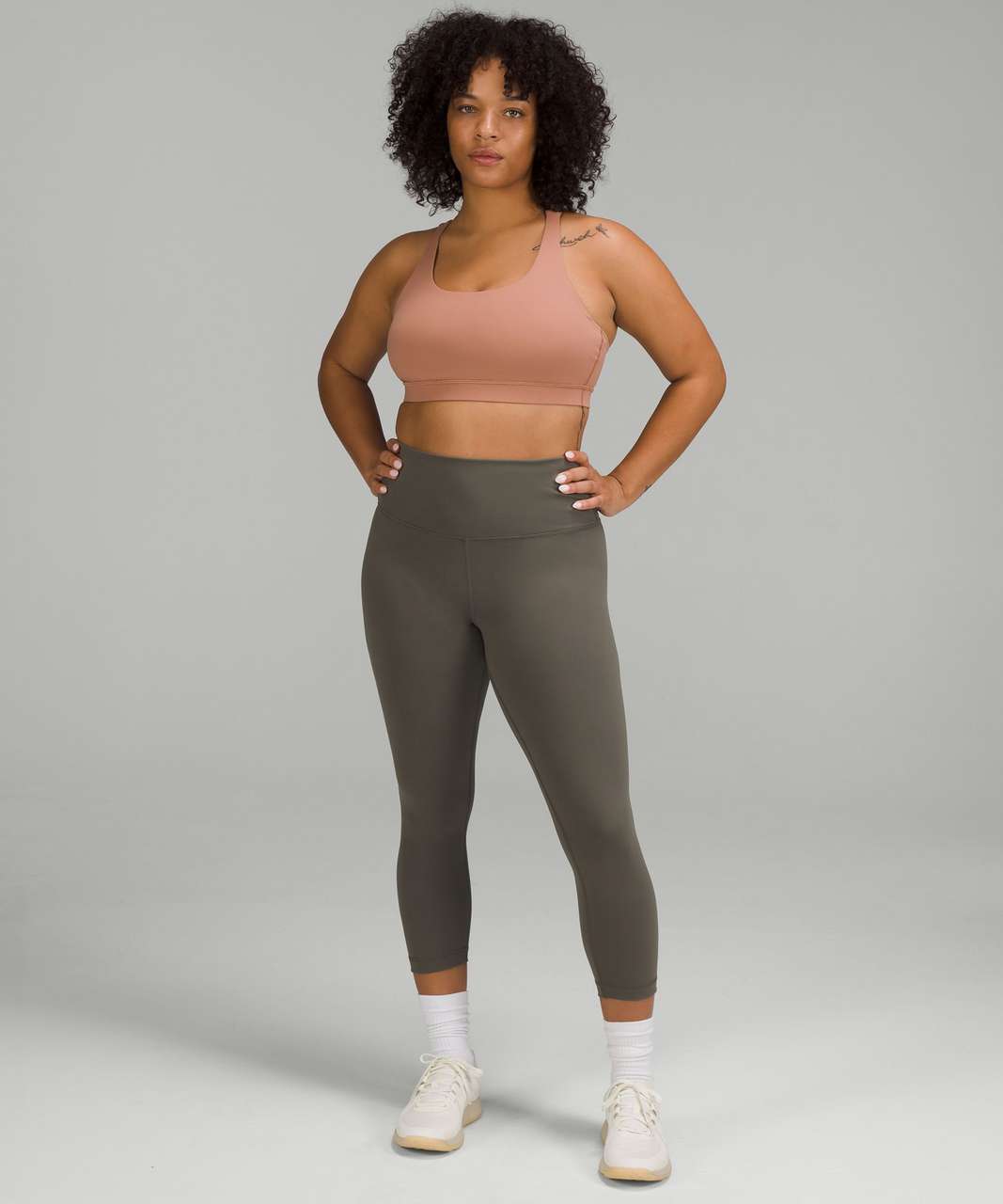 Lululemon Wunder Train High-Rise Crop 23 - Smoked Spruce - lulu fanatics