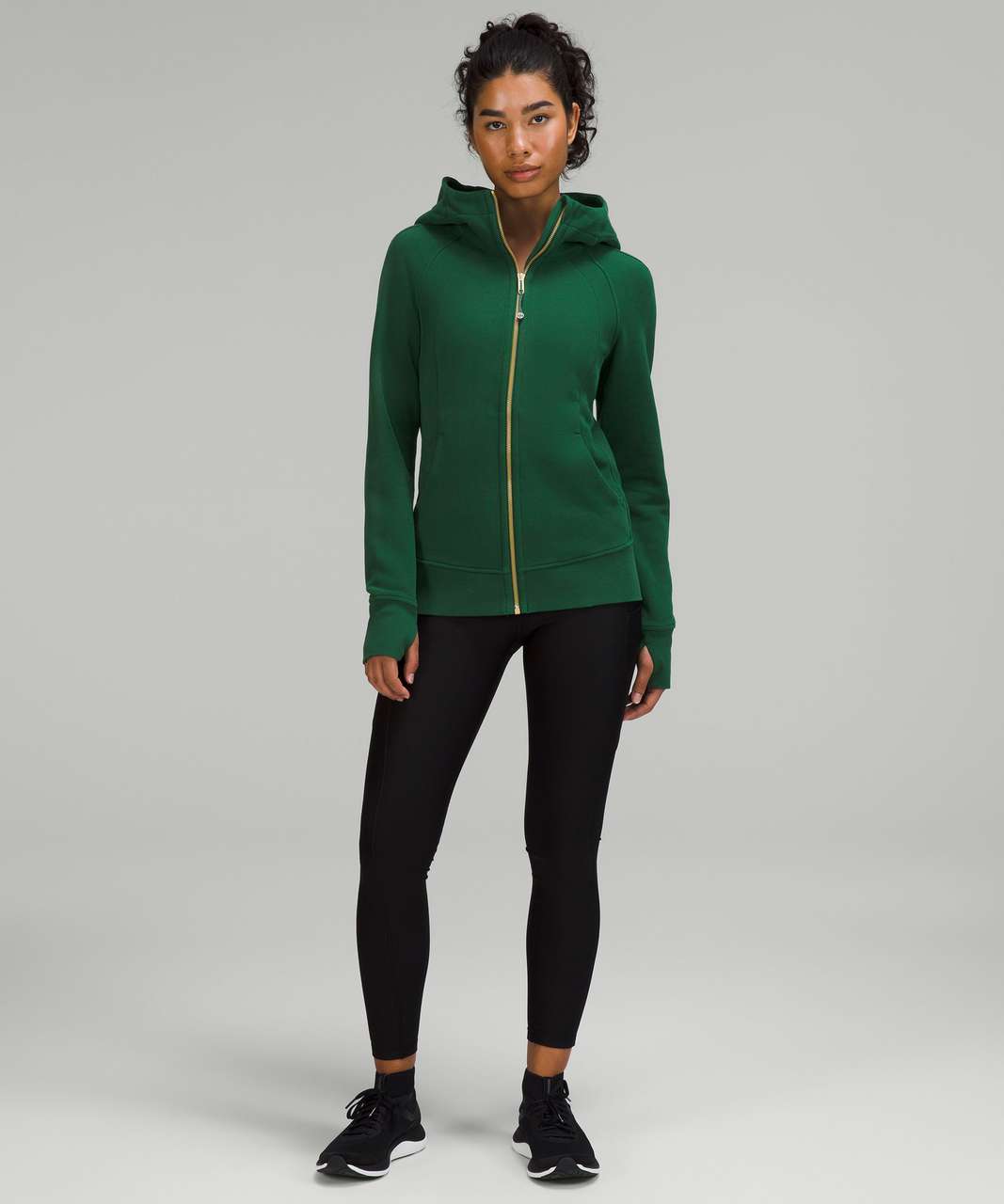 Lululemon Scuba Full-Zip Hoodie - Everglade Green / Gold - lulu fanatics