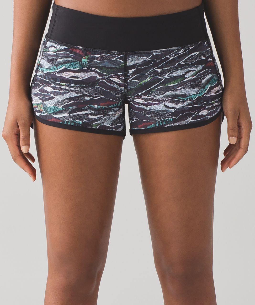 Lululemon Speed Short (2 1/2") - Mini Sweatr Multi Black / Black