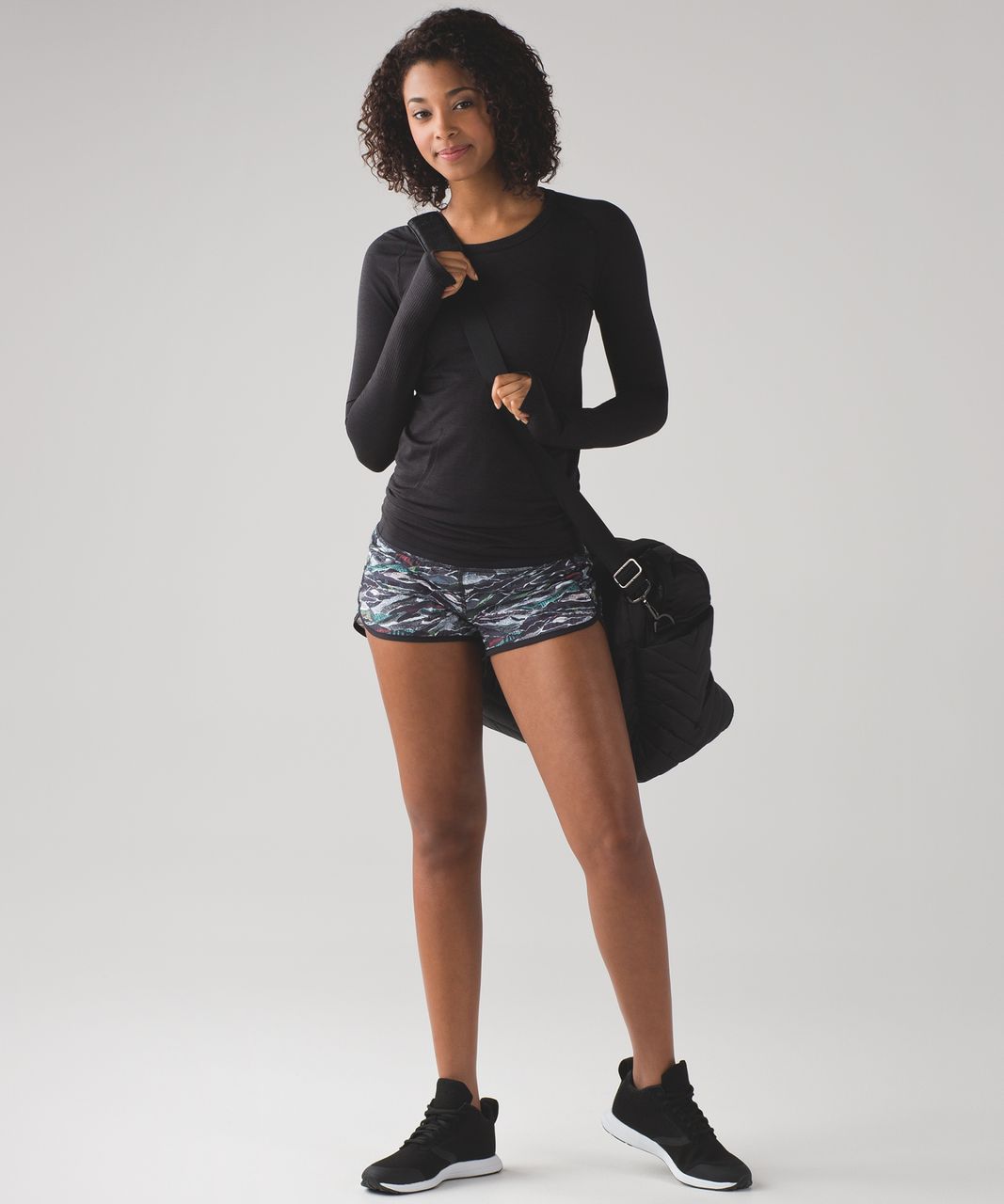 Lululemon Speed Short (2 1/2") - Mini Sweatr Multi Black / Black