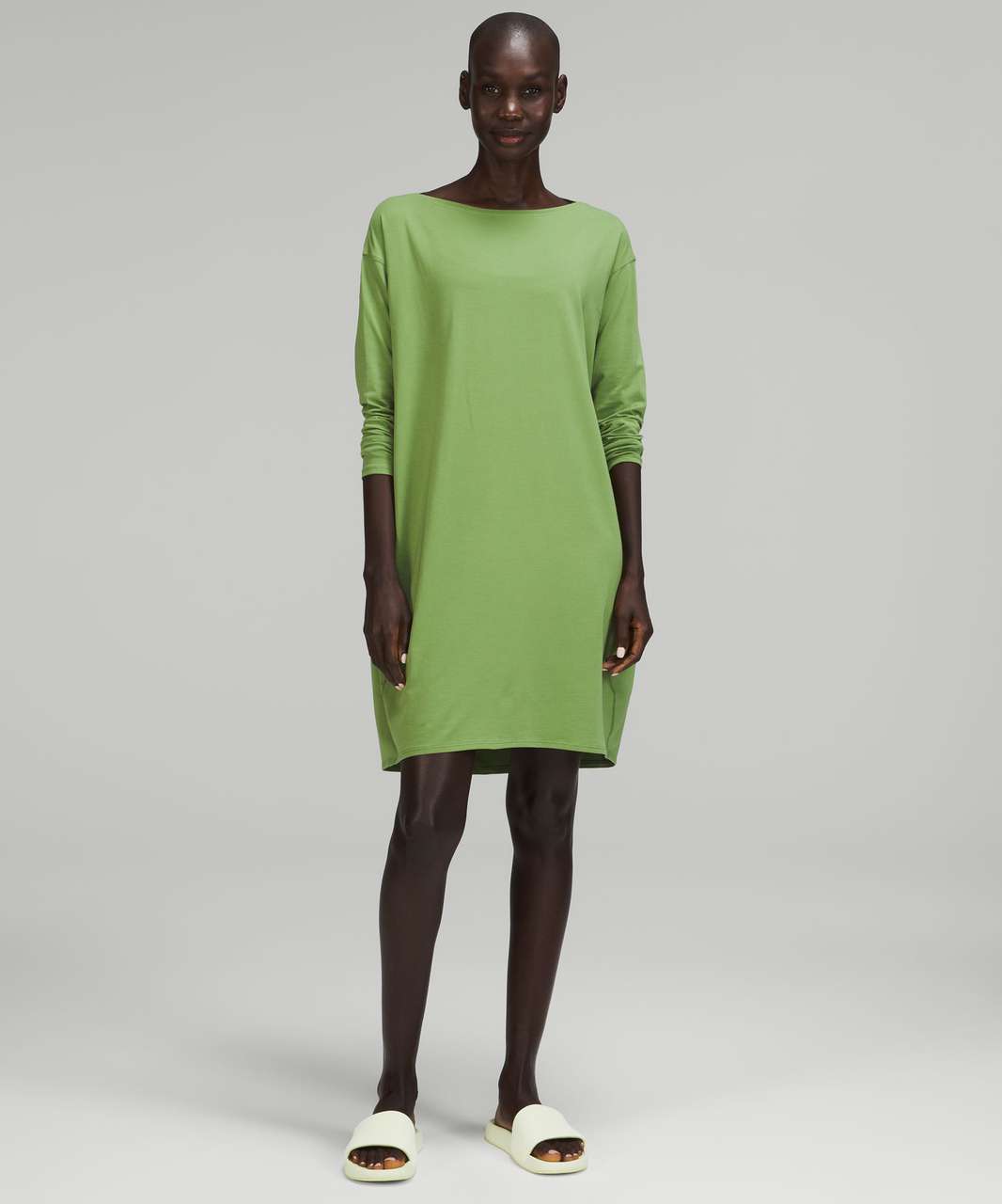 Lululemon Back in Action Long Sleeve Dress - Green Foliage