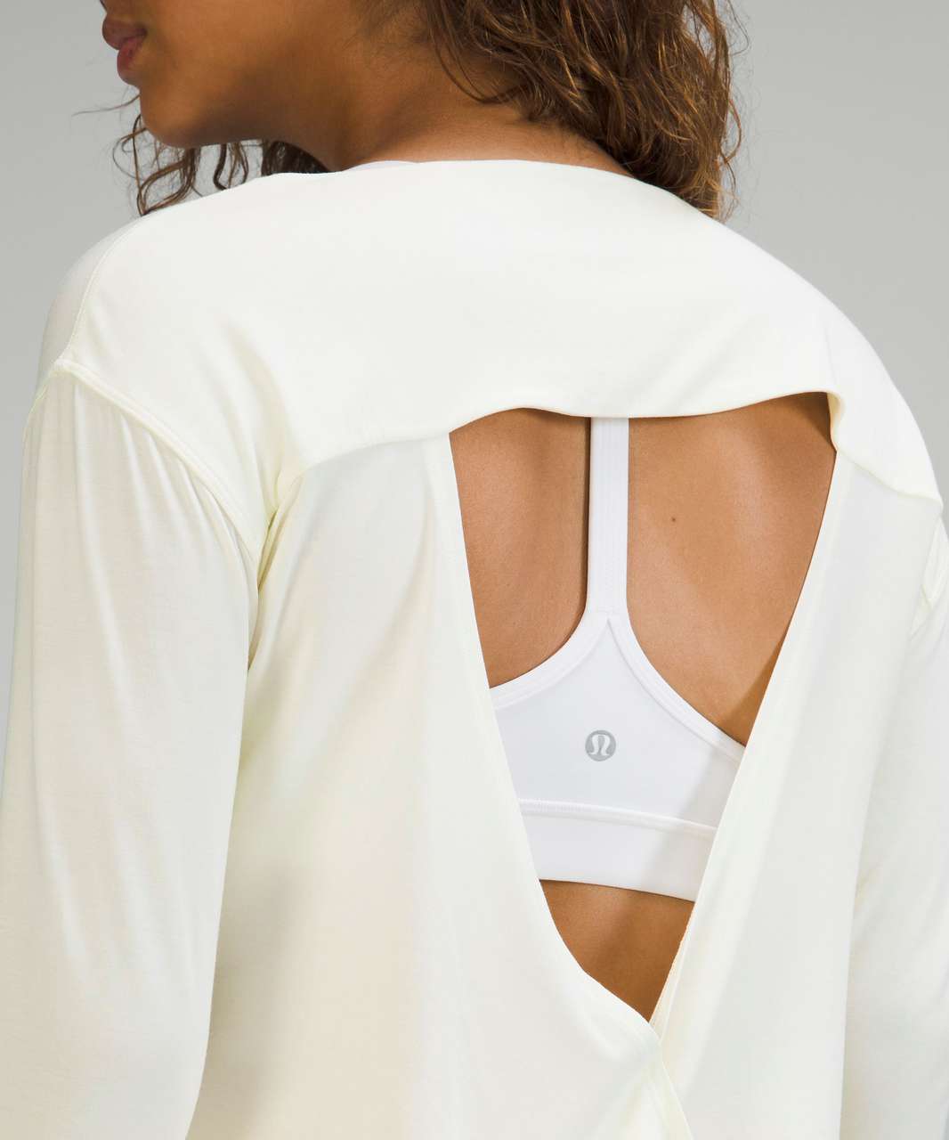 Lululemon Modal-Blend Open-Back Long Sleeve Shirt - Lemon Sorbet