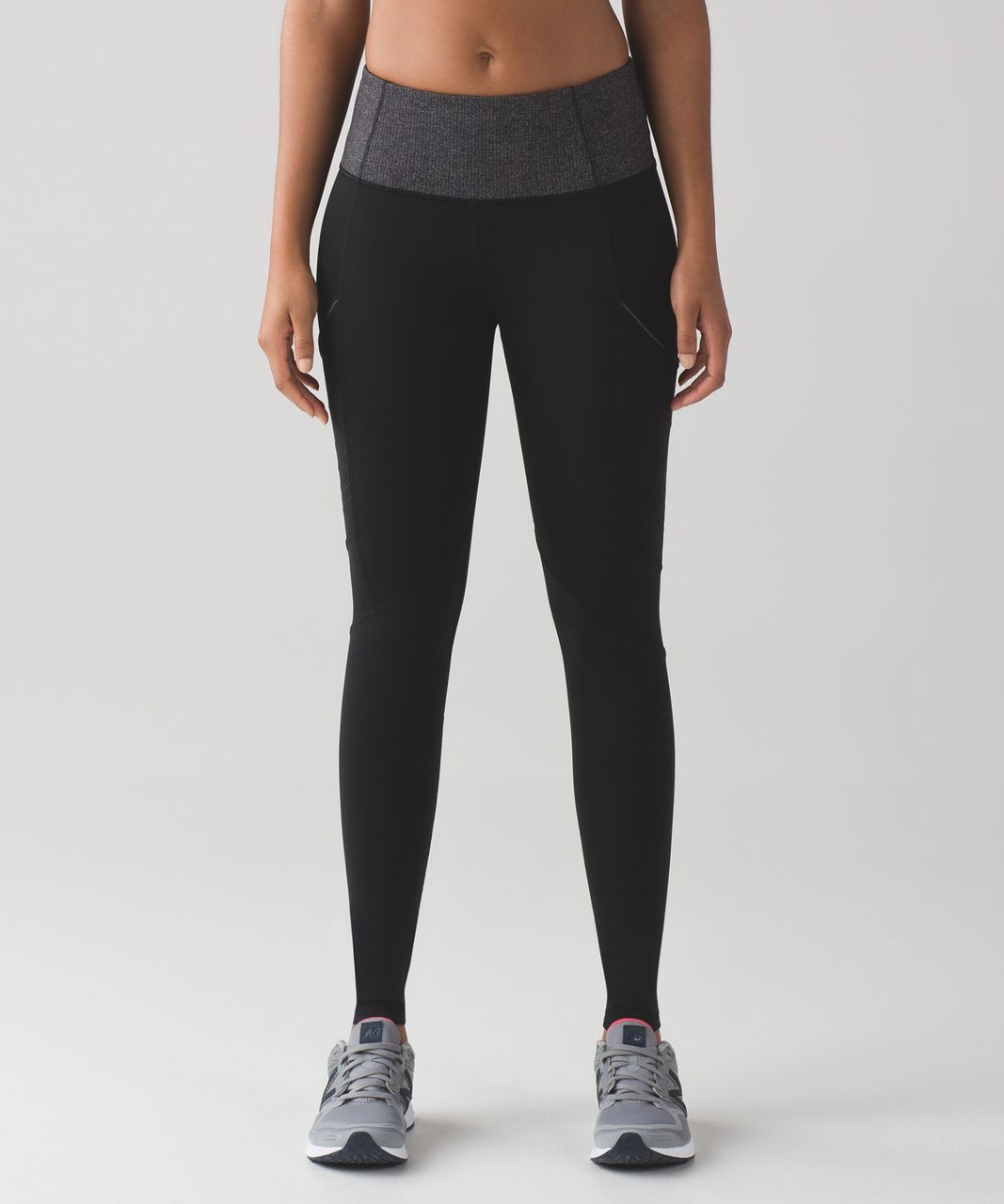 Lululemon Fresh Tracks Tight - Power Luxtreme Variegated Knit Black Heathered Black