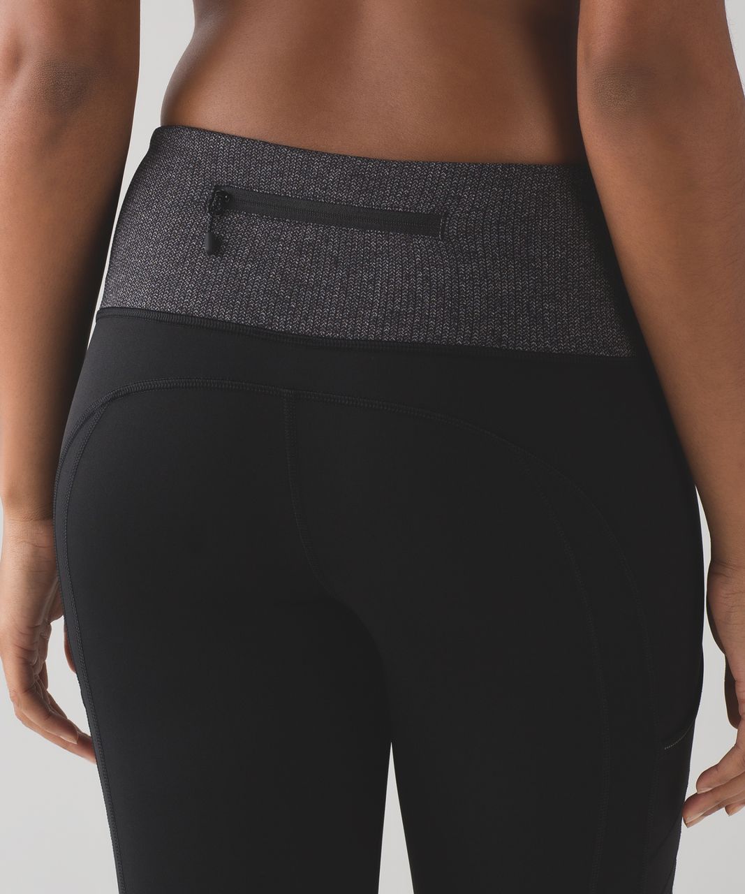 Lululemon Fresh Tracks Tight - Power Luxtreme Variegated Knit Black Heathered Black