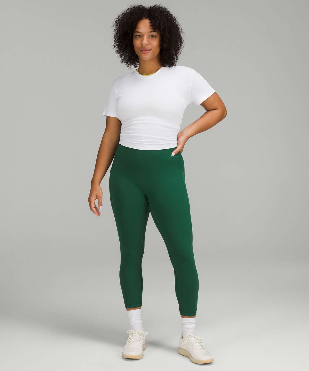 Lululemon All the Right Places High-Rise Drawcord Waist Crop 23” - Everglade Green
