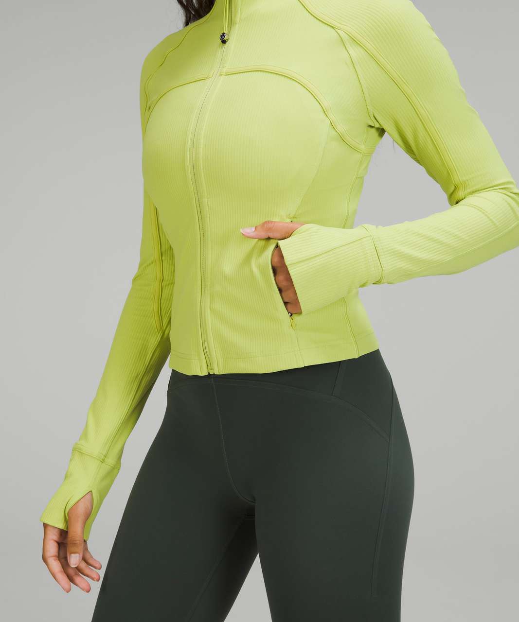 Lululemon Ribbed Nulu Cropped Define Jacket - Wasabi