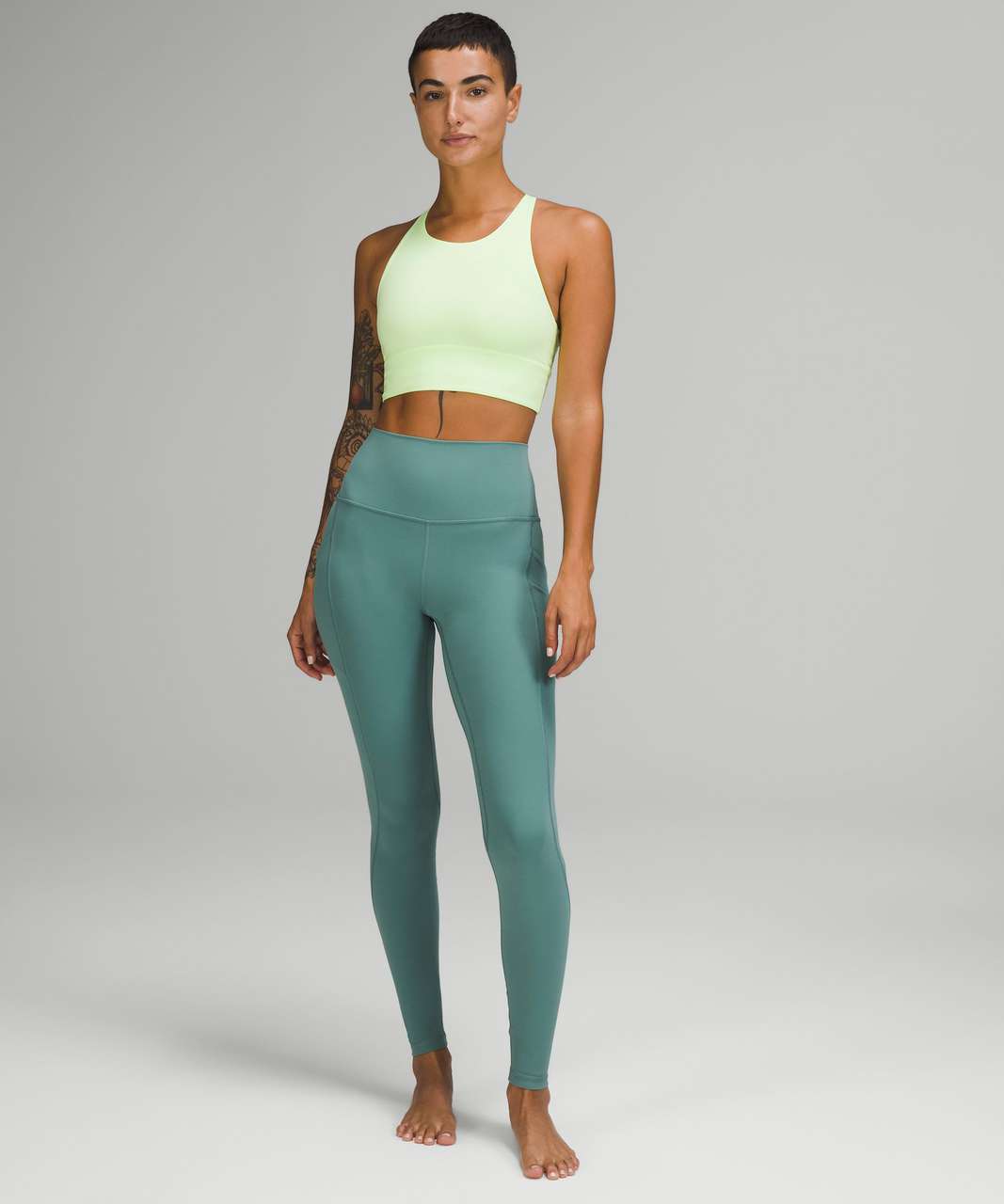 lululemon athletica Free To Be High-neck Longline Bra - Wild Light Support,  A/b Cup in Green