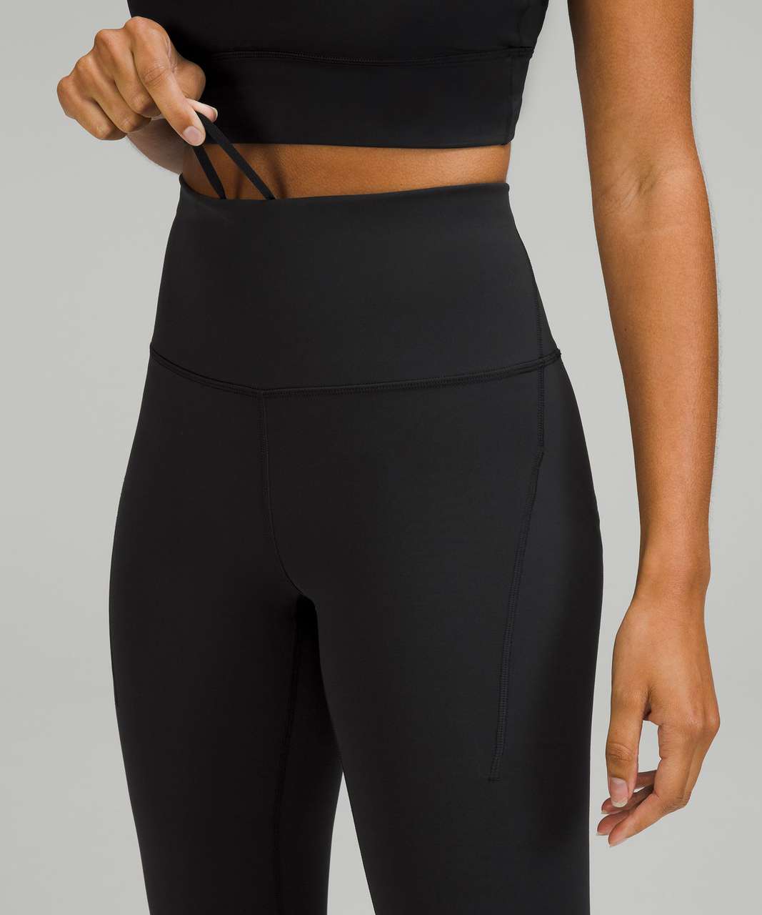 NWT Lululemon Women Wunder Under HR Crop 23 LW6BAKS Black Size 8 Flux