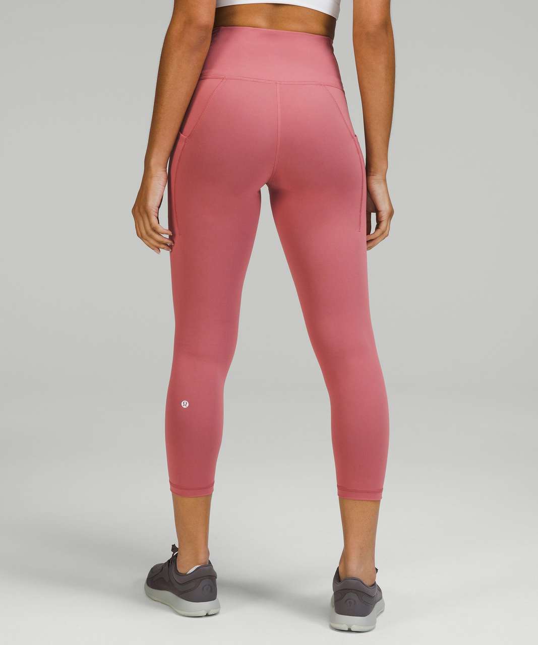 Lululemon Wunder Train High-Rise Crop with Pockets 23 - Brier Rose - lulu  fanatics