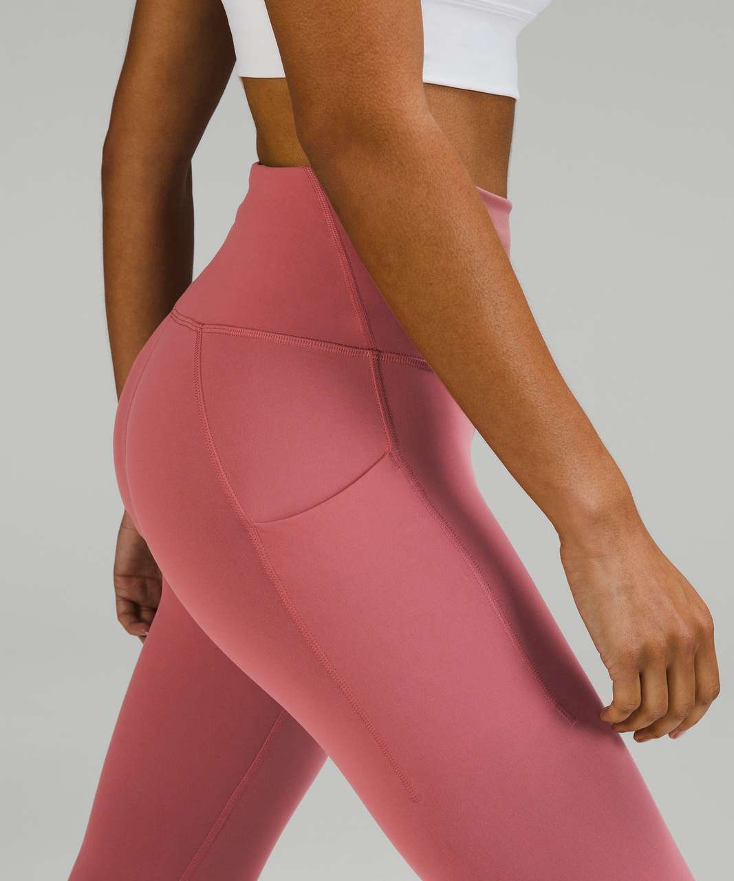 Lululemon Wunder Train High-Rise Crop with Pockets 23" - Brier Rose