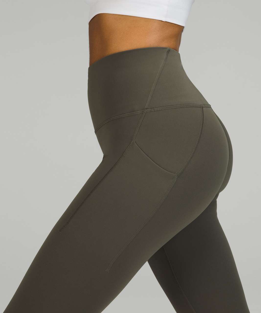 Lululemon Wunder Train High-Rise Tight 25 - Algae Green - lulu fanatics