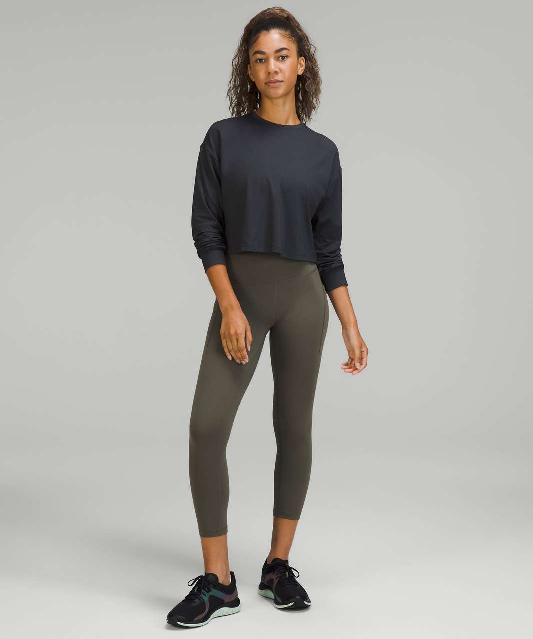 Lululemon Wunder Train Contour Fit High-Rise Crop 23 - Misty