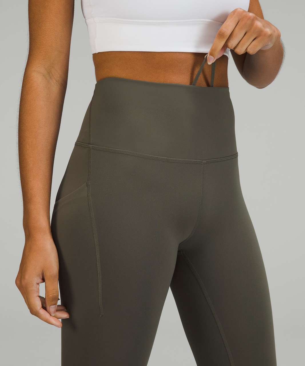 Lululemon Wunder Train High-Rise Crop with Pockets 23 - Carob