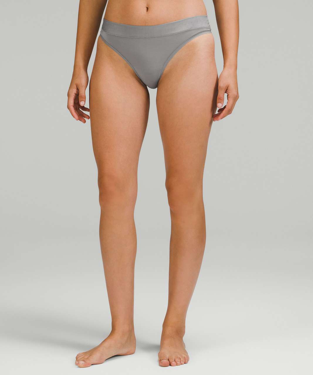 Lululemon UnderEase Mid-Rise Thong Underwear 3 Pack - Primal Dot Mini Brier Rose Multi / Gull Grey / Brier Rose