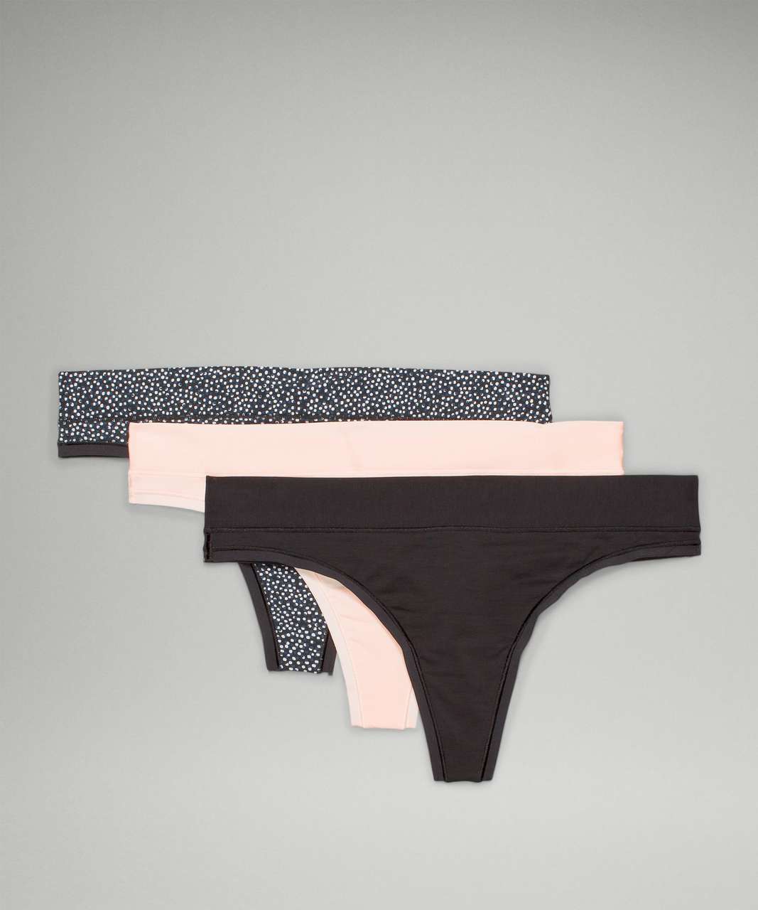 Lululemon UnderEase Mid-Rise Thong Underwear 3 Pack - Double